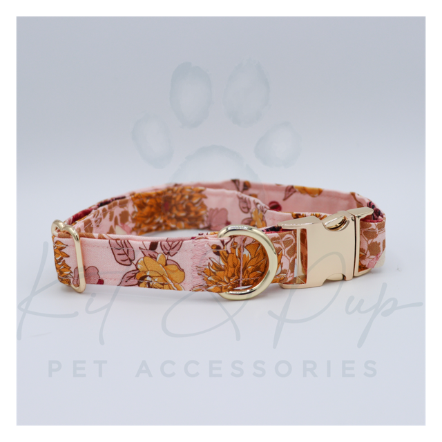 Pink Dahlia Pet Collar