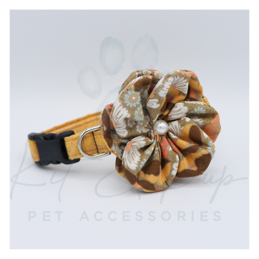 Mustard Seed Flower Pet Collar